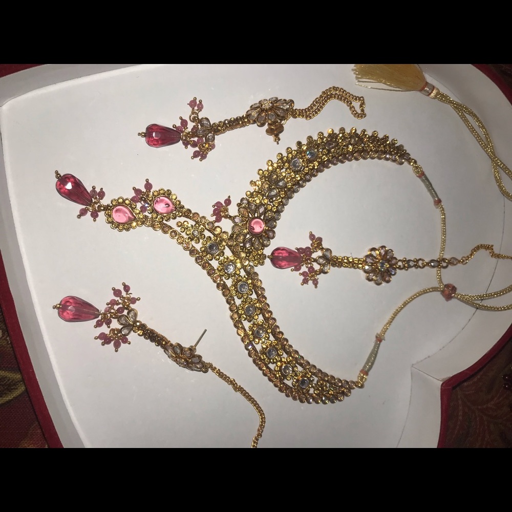 3 piece Indian jewelry set